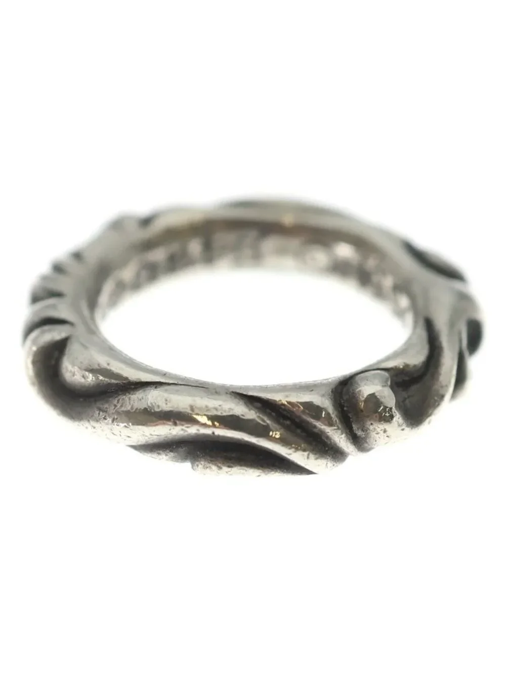 Chrome Hearts Scrl Band Scroll Ring Silver